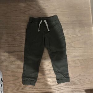 Kids Olive Green Jogger Pants